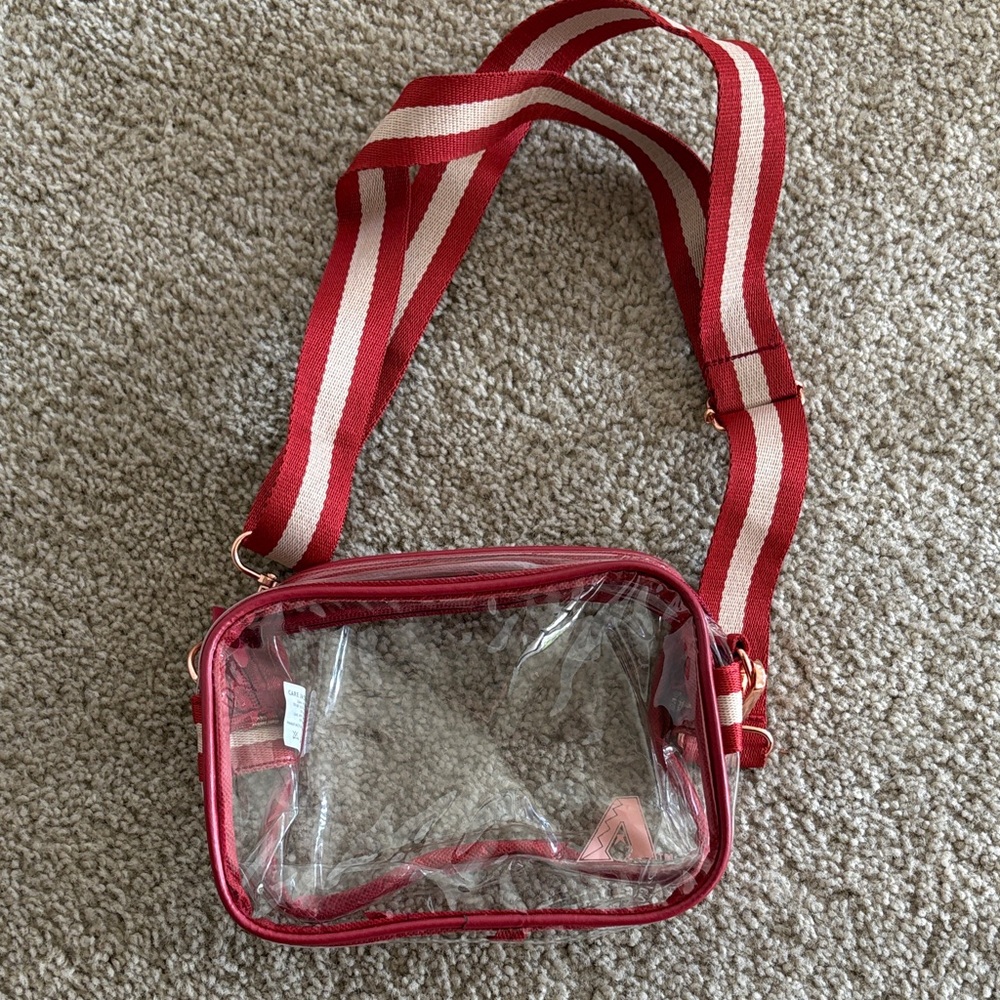 Diamondback Red Clear Crossbody Bag